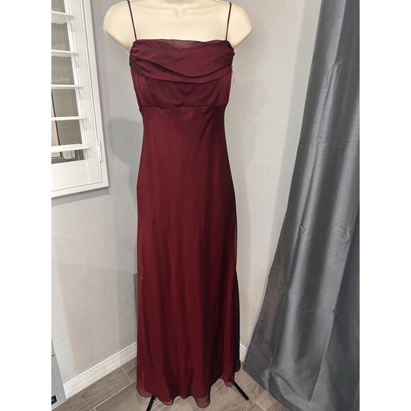 Betsy & Adam burgundy maxi dress size 4 - Picture 1 of 10